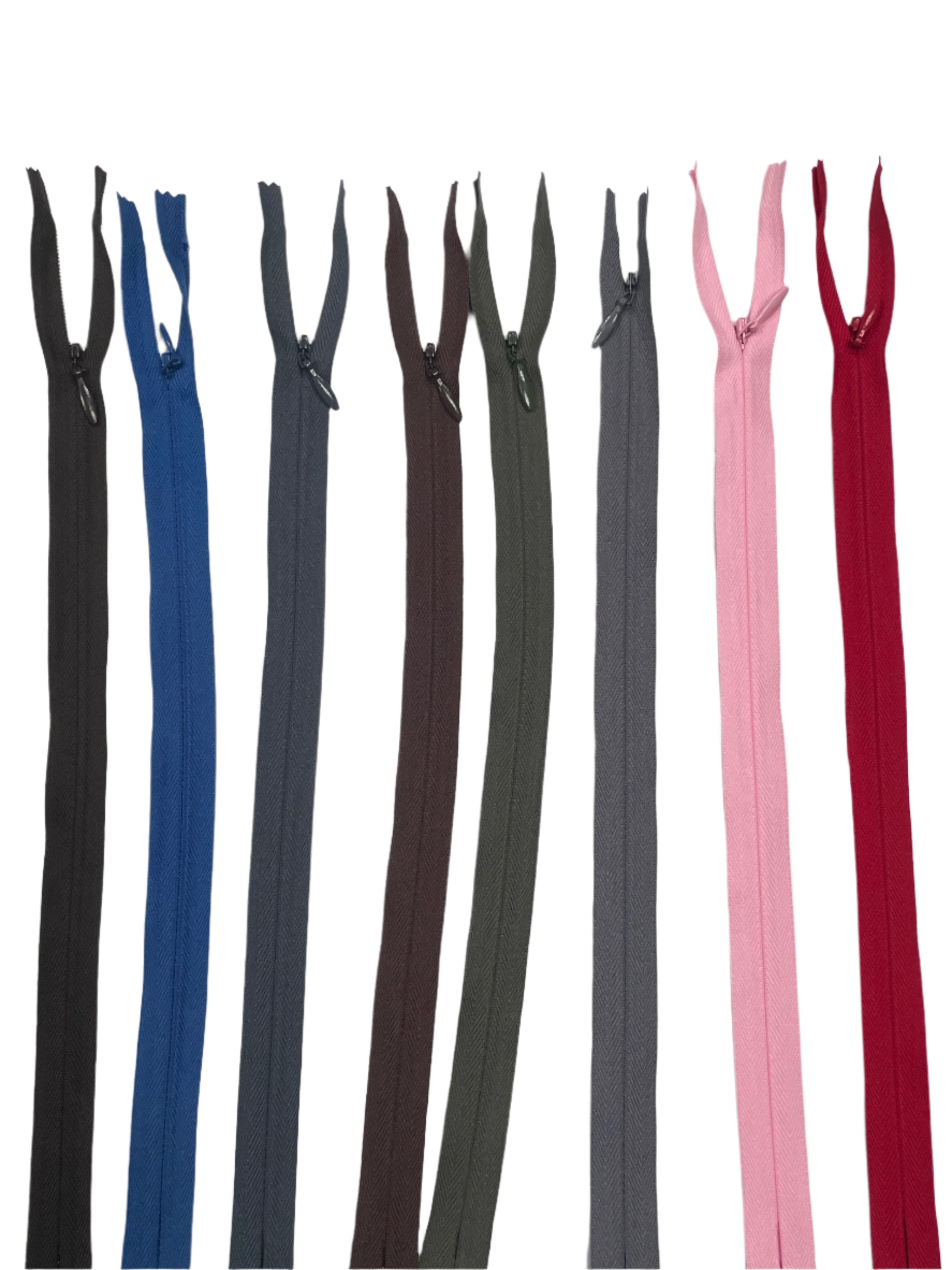 (4-A) YKK® #2 INVISIBLE (CONCEALED) ZIPPERS 12in