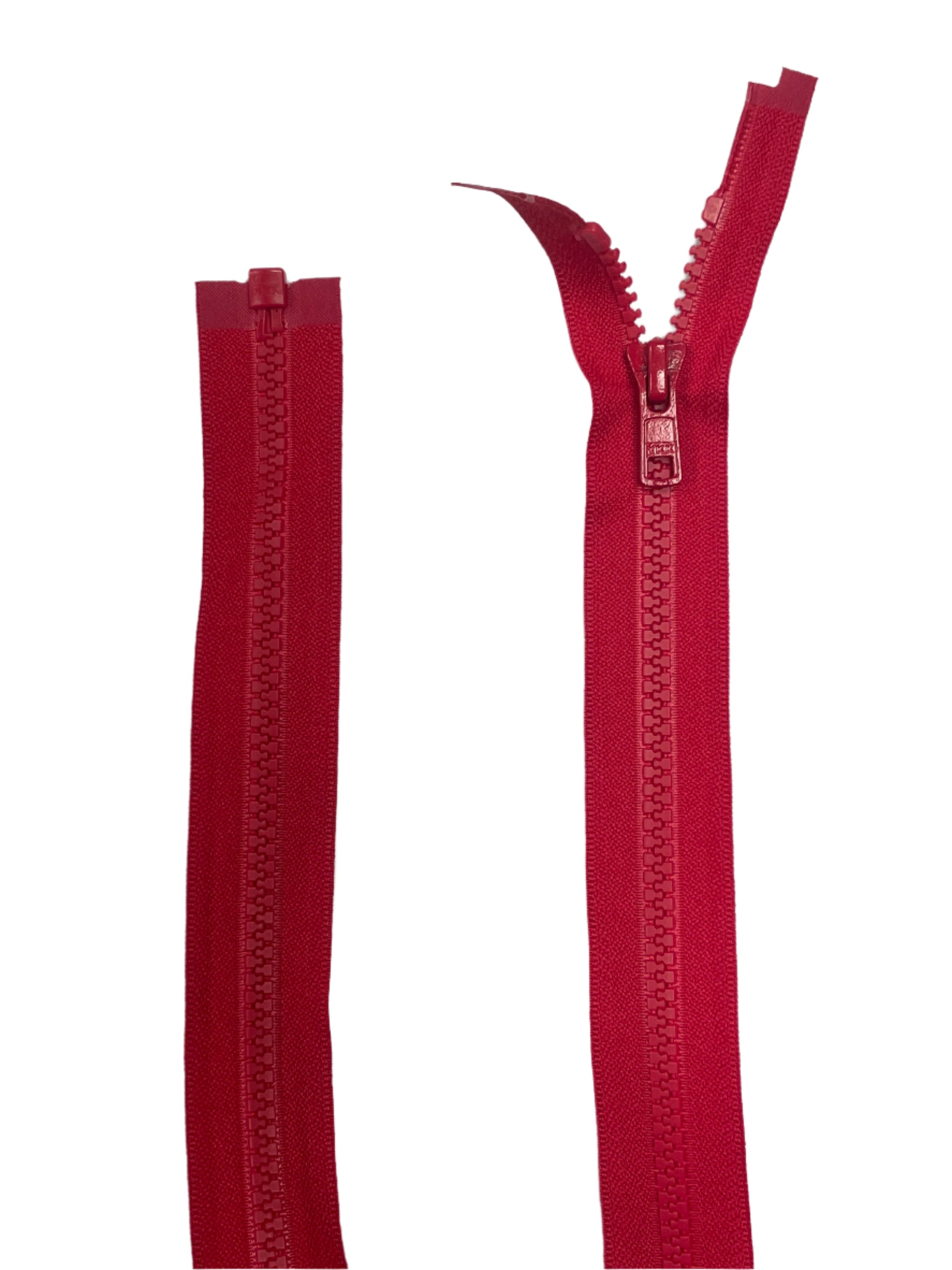 (4-A) YKK® #5 Vislon Molded plastic jacket zipper 100in