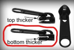 (2-A) #10 COIL REVERSE TYPE NON-LOCKING backwards/concealed