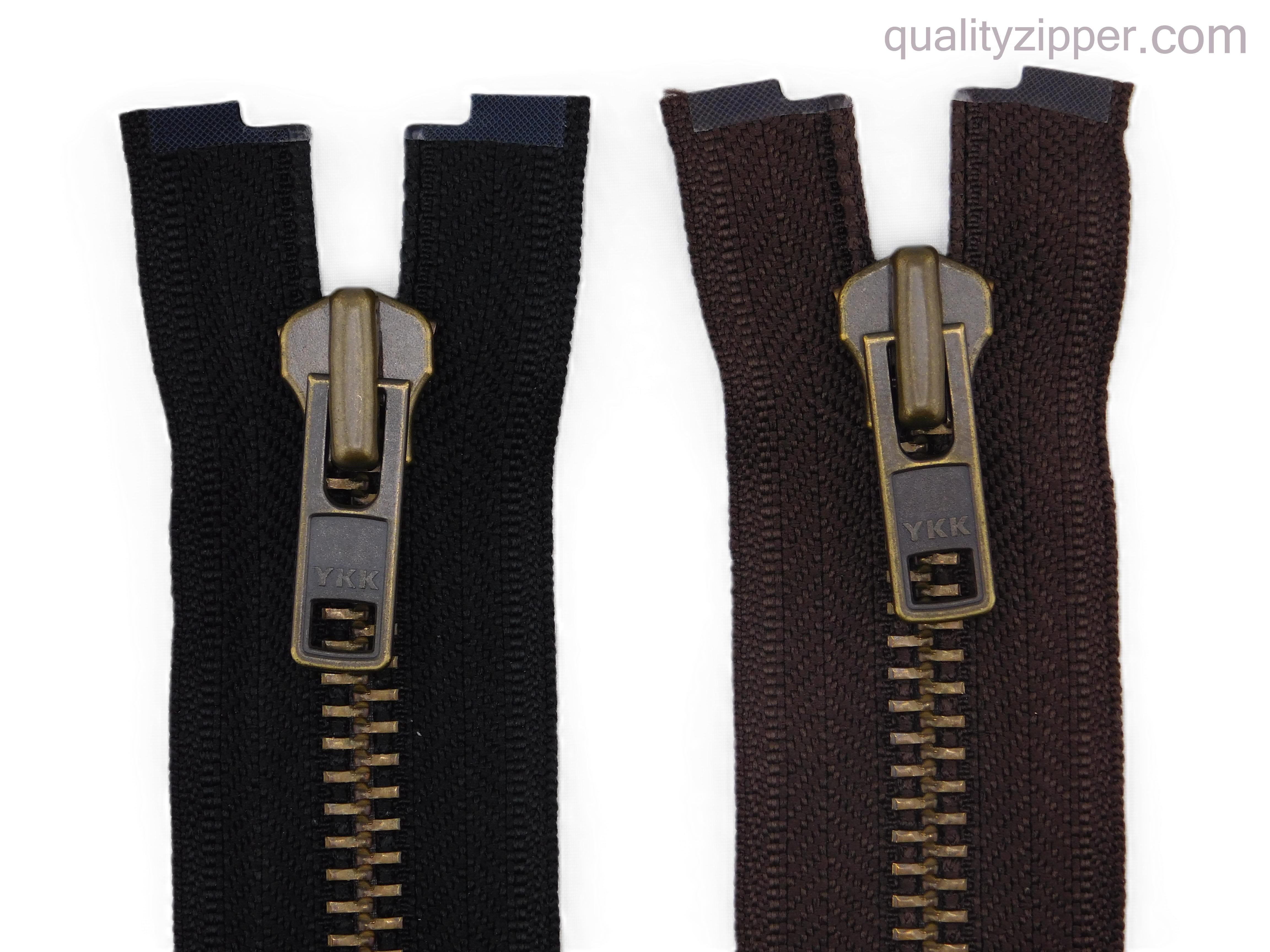 YKK #8 Antique Brass Metal Jacket Zipper – 30