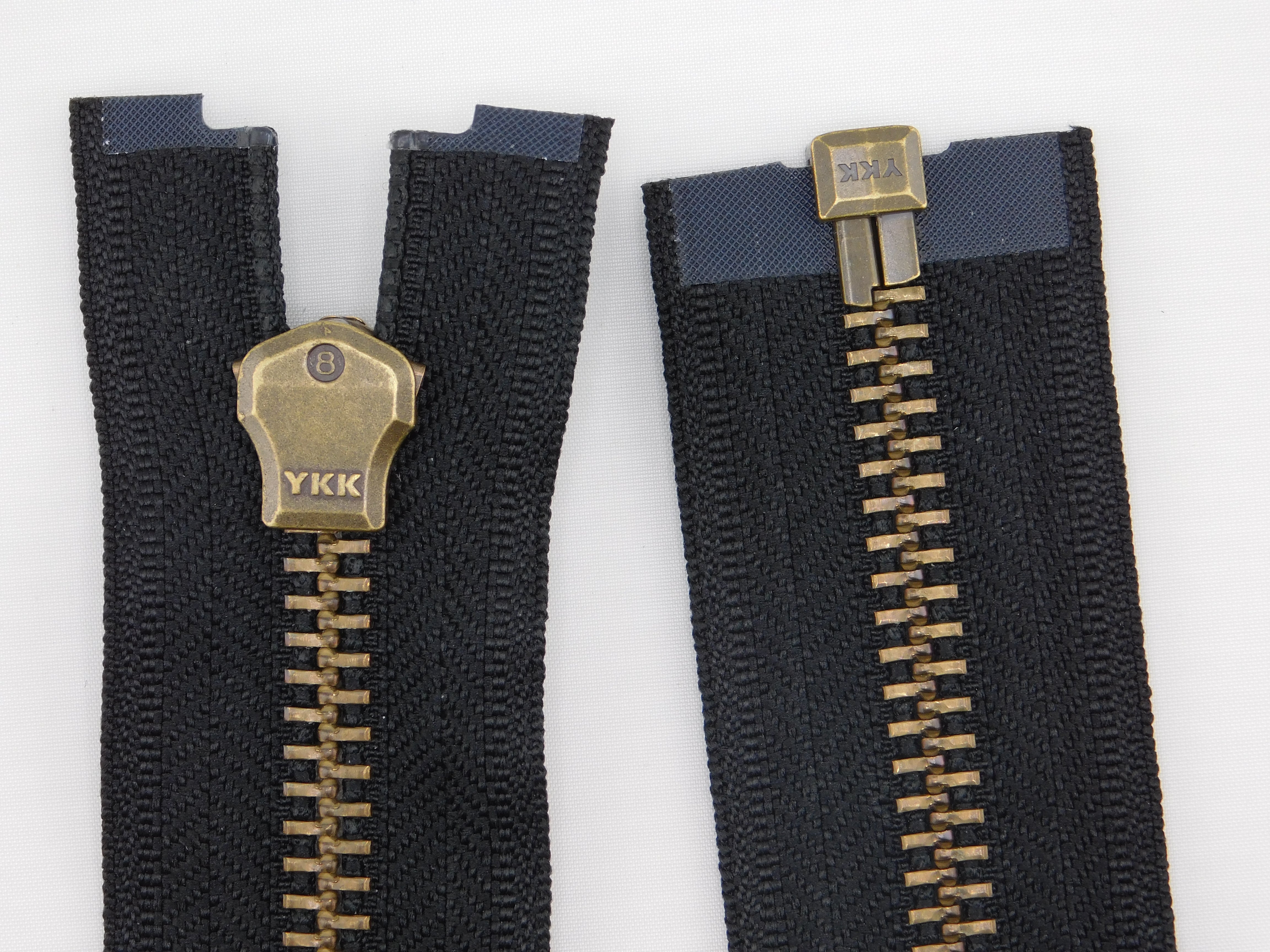 YKK #8 Antique Brass Metal Jacket Zipper – 30