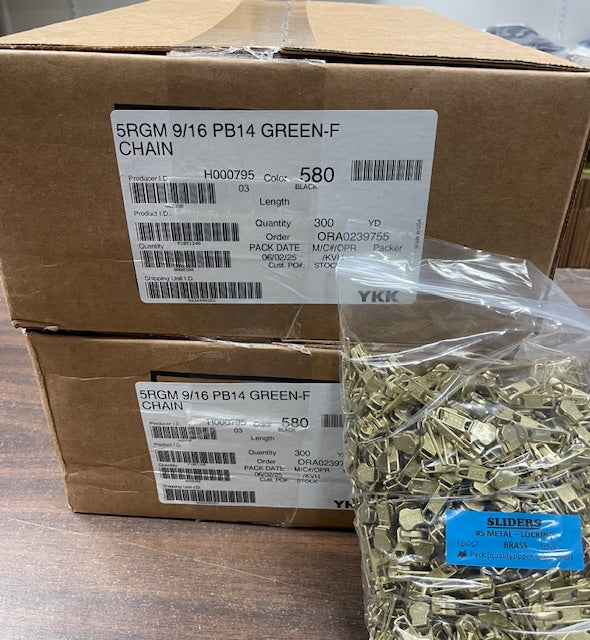 YKK® #5 METAL BRASS Zipper Chain