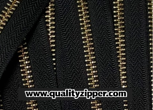 YKK® #5 Everbright Brass Metal Zipper Chain – 9/16