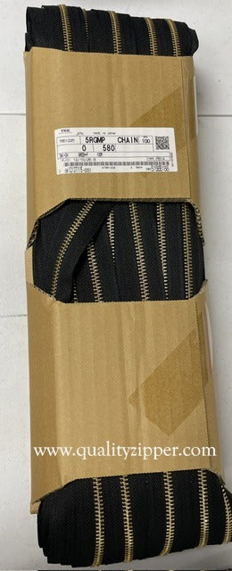 YKK® #5 Everbright Brass Metal Zipper Chain – 9/16